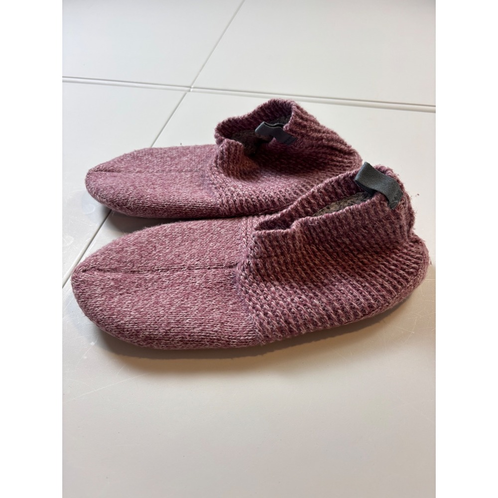 Bombas Gripper Slippers Mauve Pink Heather Knit Non Slip Cozy House Shoes